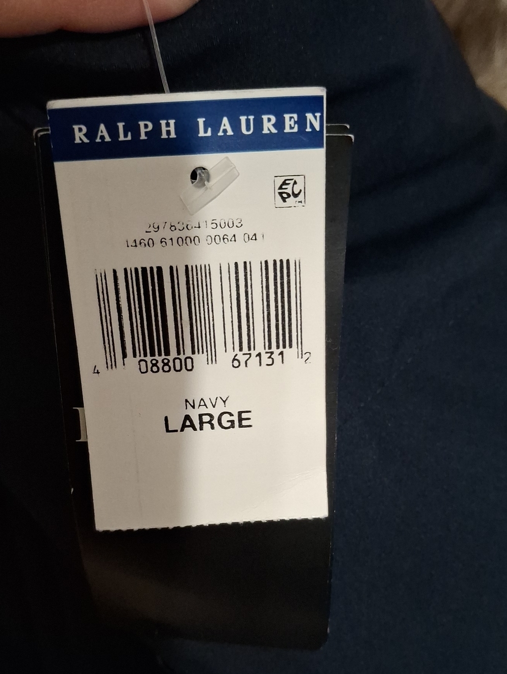 Ralph Lauren/ Navy Puffer Parka with Faux Fur Hood- W Sz Large - Picture 9 of 14
